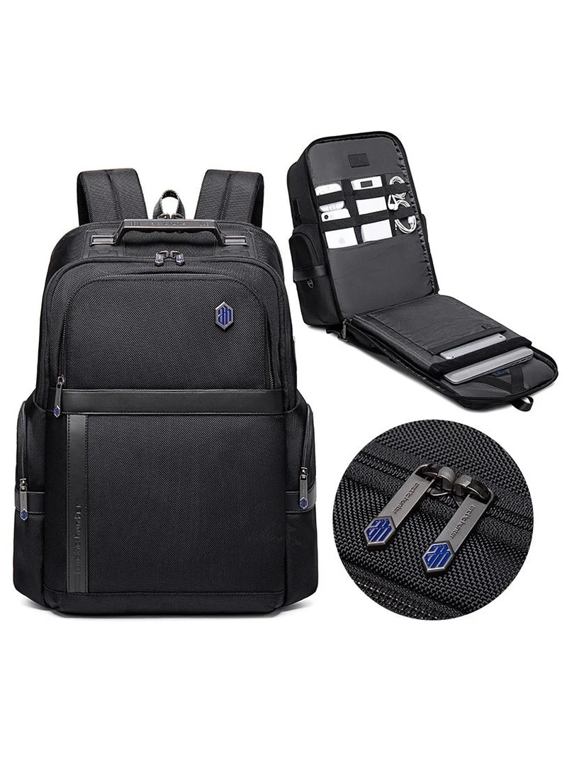 ARCTIC HUNTER Black Premium Laptop Shoulder Backpack TSA Friendly Opening Water/Scratch Resistant Daypack with Built in USB/Earphone Port for Men and Women B00449 Black  | Best Price UAE